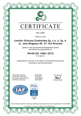 LEMITOR ISO 14001