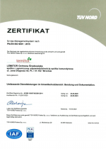 Zertifikat TUV Nord